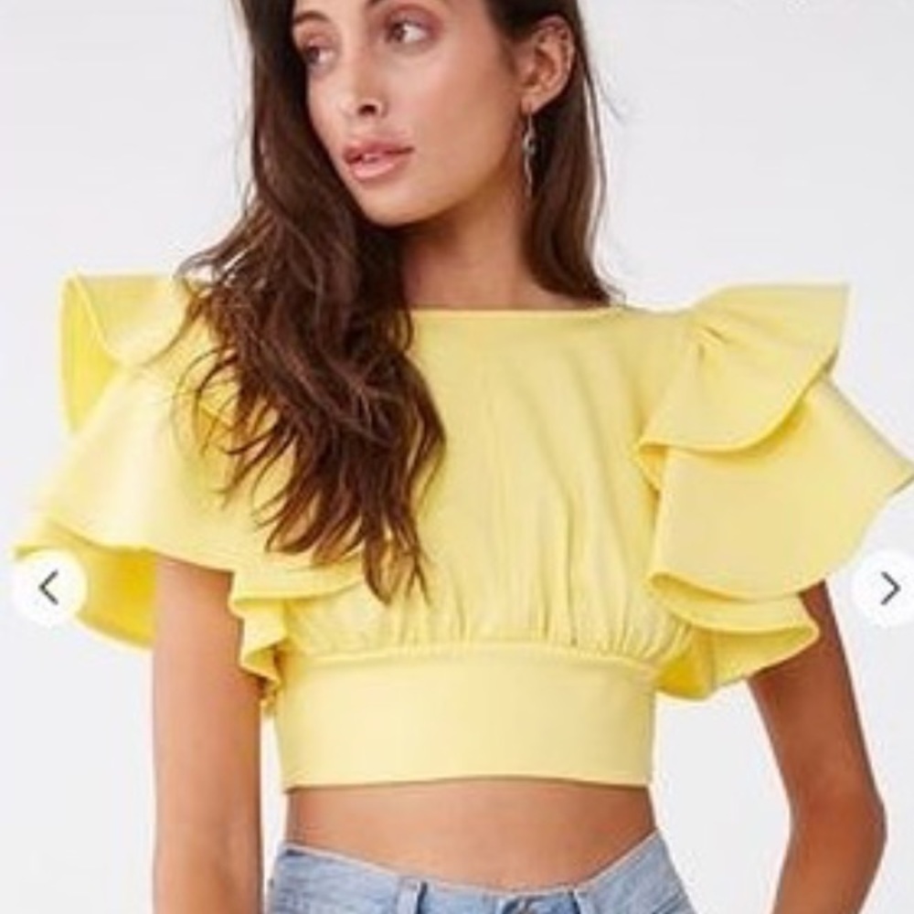 Yellow crop top